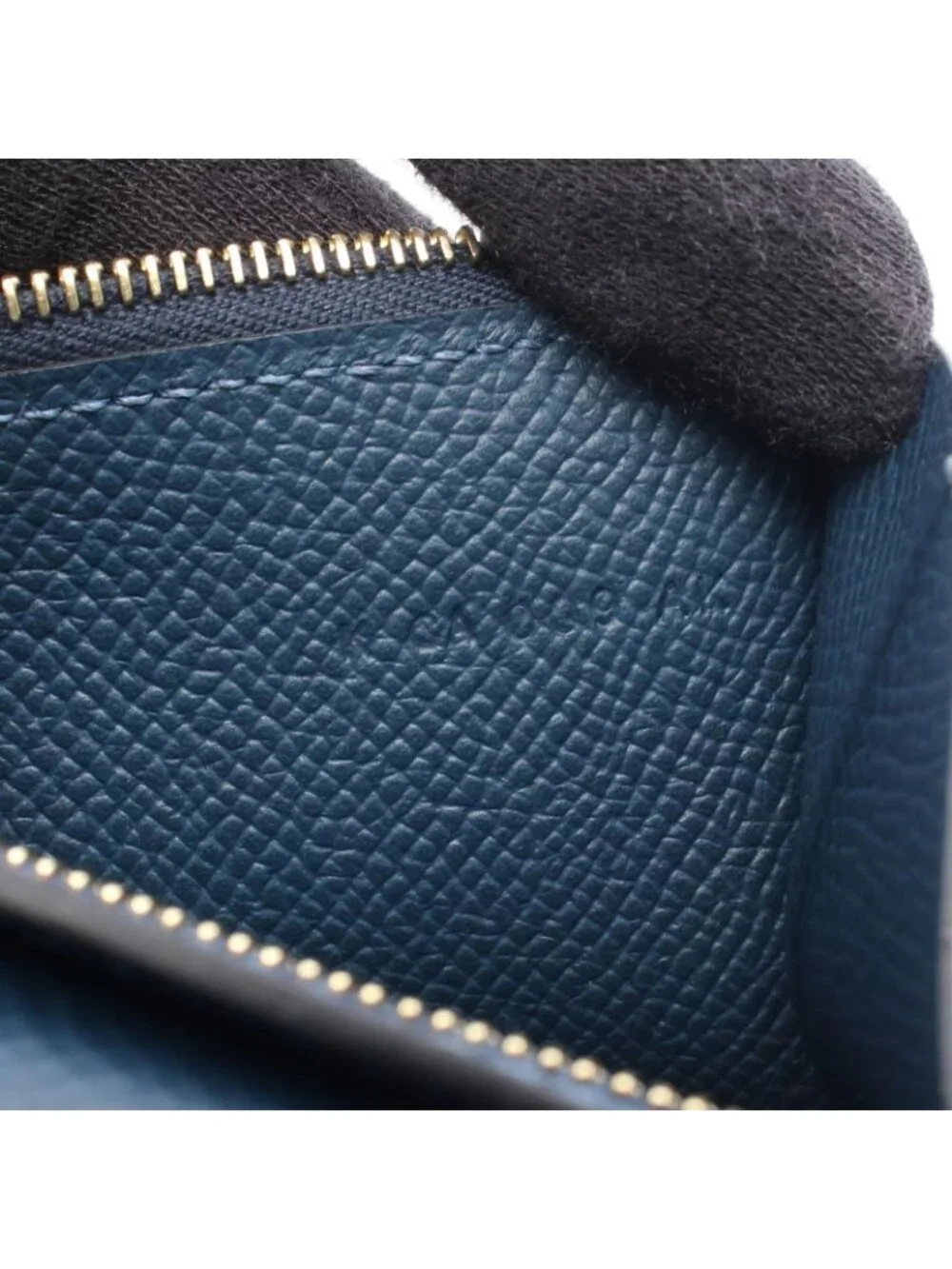 Hermes Bifold Wallet Bearn Compact Blue Dogalis Leather Calf